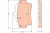 Bremsbelagsatz, Scheibenbremse Vorderachse TRW GDB1756