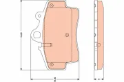 Bremsbelagsatz, Scheibenbremse Vorderachse TRW GDB1756