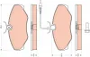 Bremsbelagsatz, Scheibenbremse Vorderachse TRW GDB1760