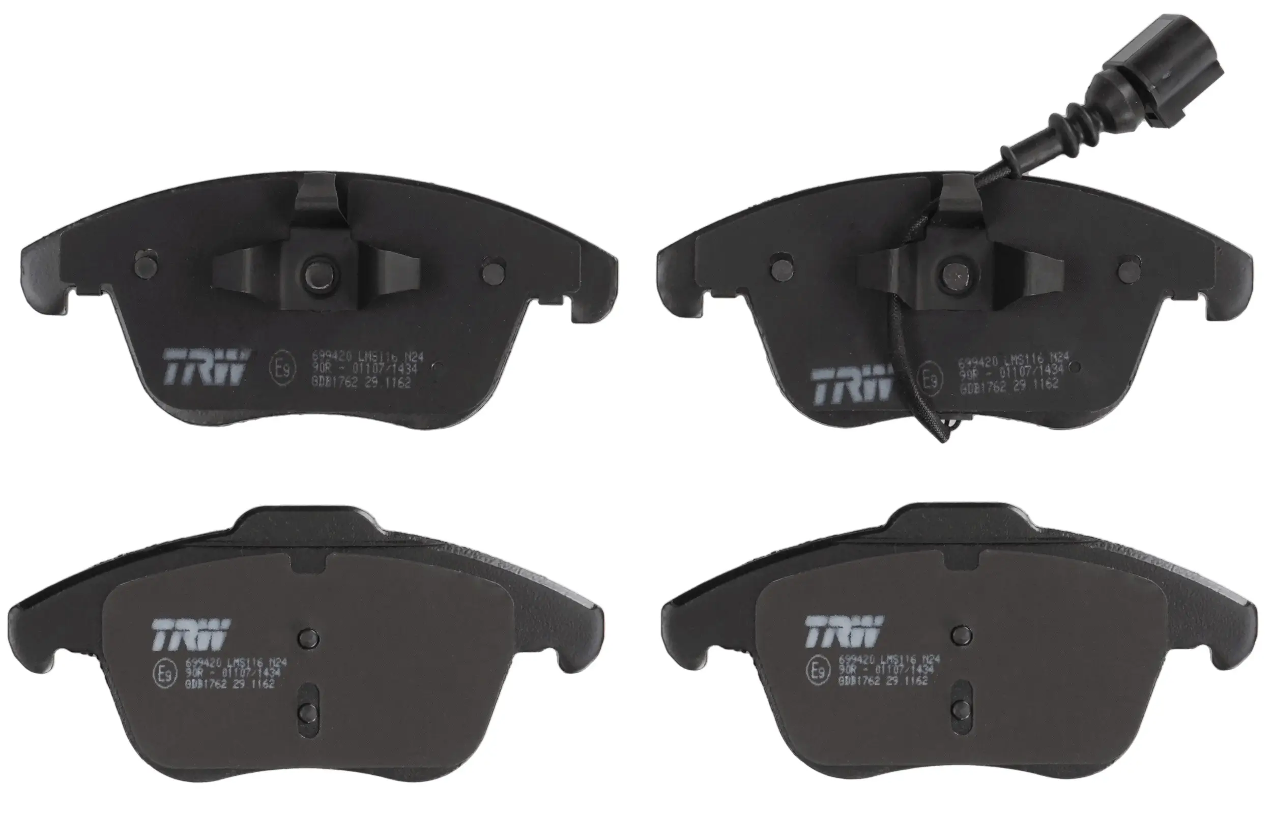 Bremsbelagsatz, Scheibenbremse Vorderachse TRW GDB1762