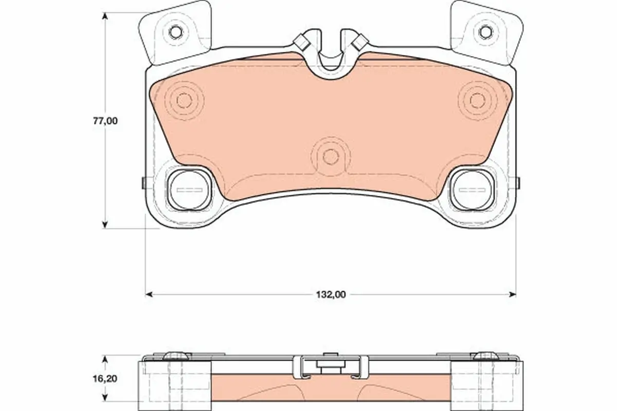 Bremsbelagsatz, Scheibenbremse Hinterachse TRW GDB1775