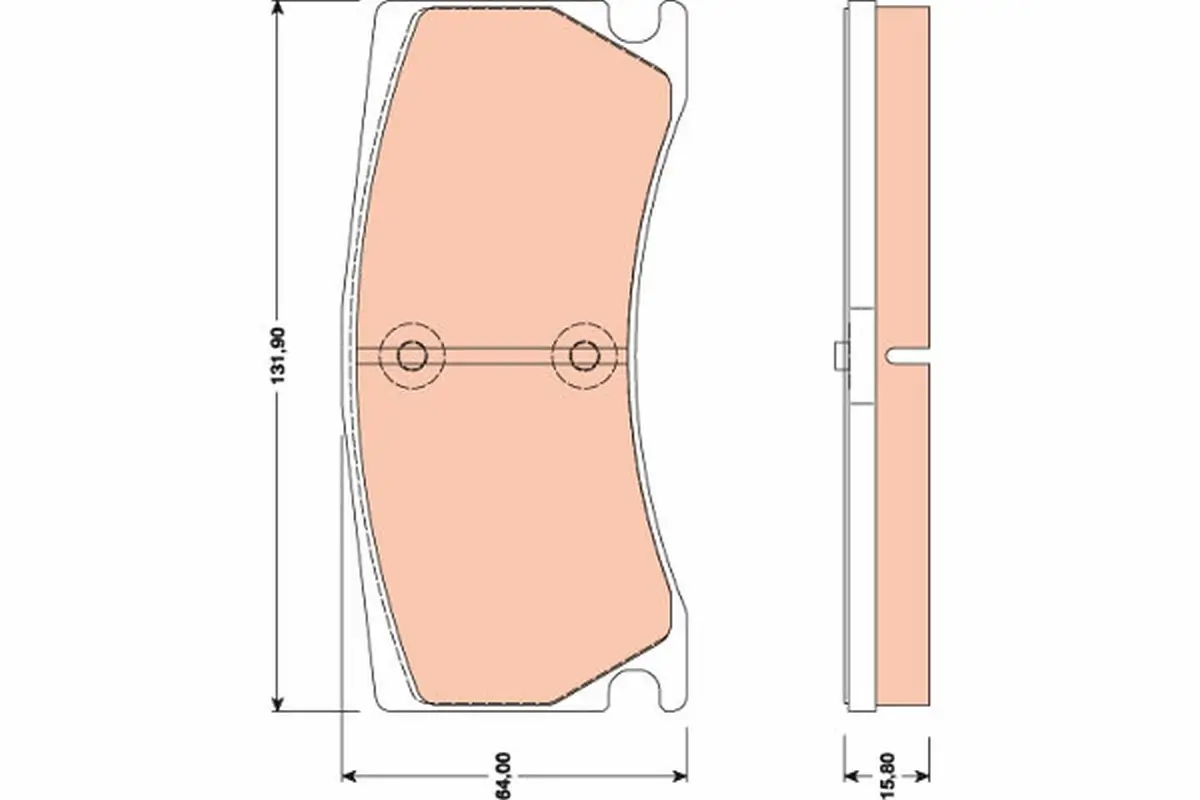 Bremsbelagsatz, Scheibenbremse Hinterachse TRW GDB1801