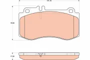 Bremsbelagsatz, Scheibenbremse TRW GDB1822
