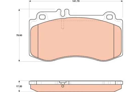 Bremsbelagsatz, Scheibenbremse TRW GDB1822 Bild Bremsbelagsatz, Scheibenbremse TRW GDB1822