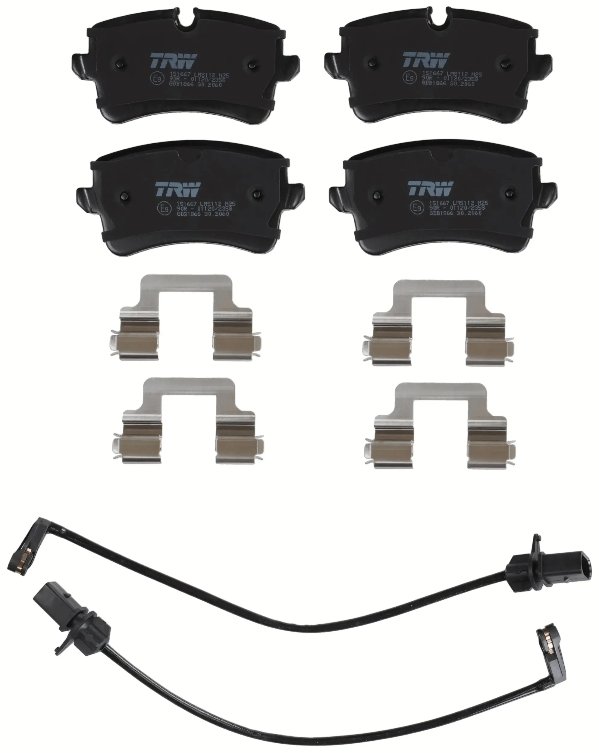 Bremsbelagsatz, Scheibenbremse Hinterachse TRW GDB1866