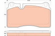 Bremsbelagsatz, Scheibenbremse Vorderachse TRW GDB1912