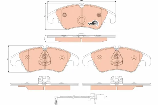 Bremsbelagsatz, Scheibenbremse TRW GDB1916 Bild Bremsbelagsatz, Scheibenbremse TRW GDB1916