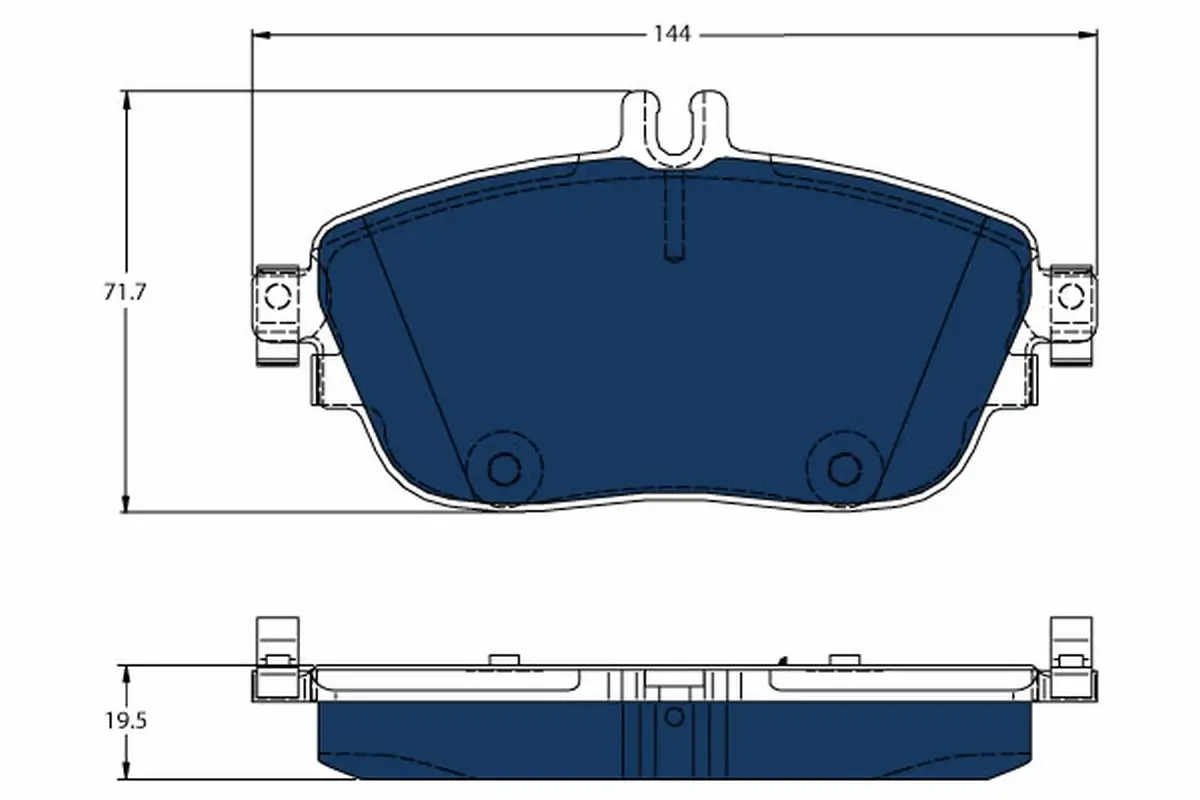 Bremsbelagsatz, Scheibenbremse Vorderachse TRW GDB1932BTE