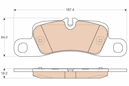 Bremsbelagsatz, Scheibenbremse Hinterachse TRW GDB1962 Bild Bremsbelagsatz, Scheibenbremse Hinterachse TRW GDB1962
