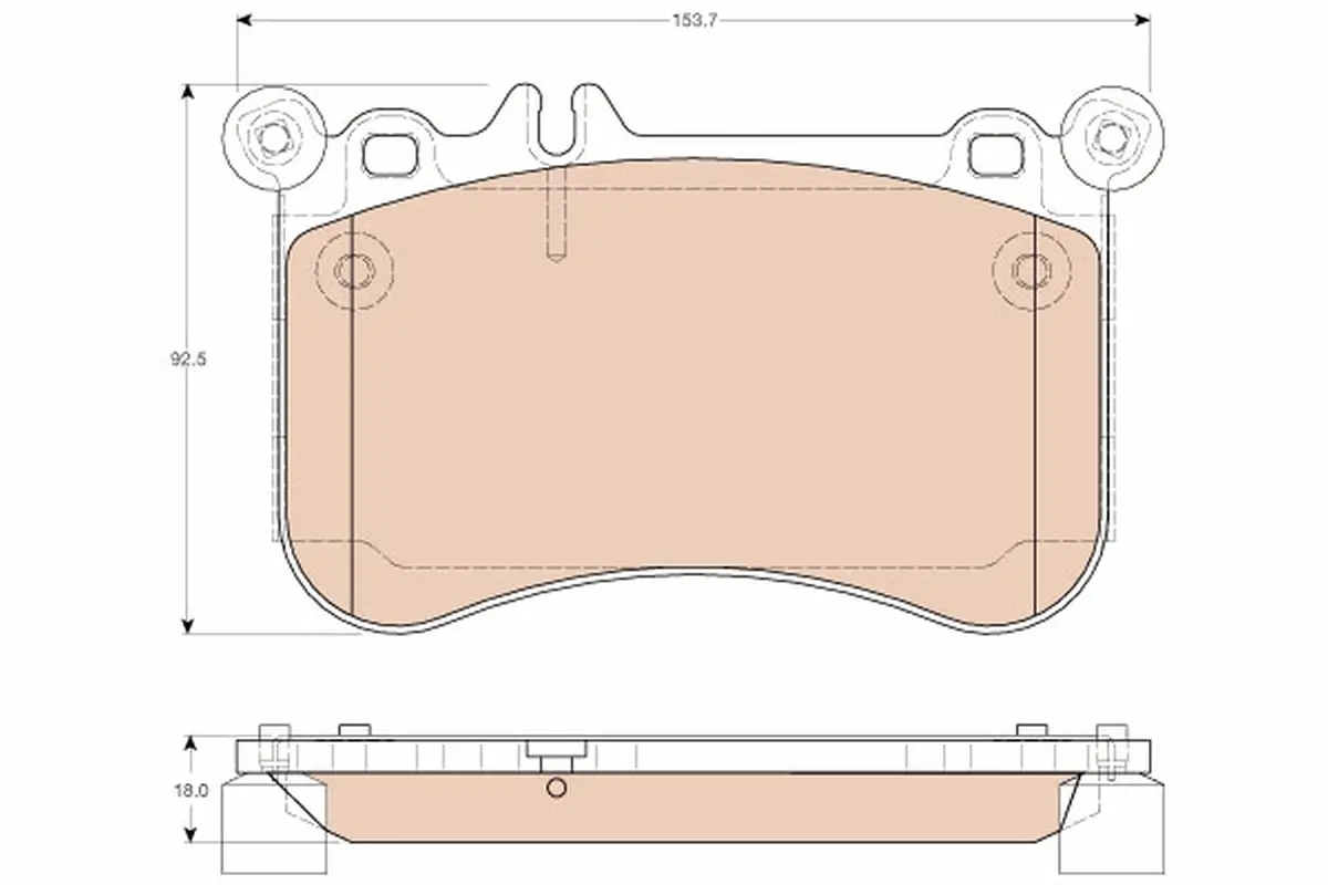 Bremsbelagsatz, Scheibenbremse Vorderachse TRW GDB1972