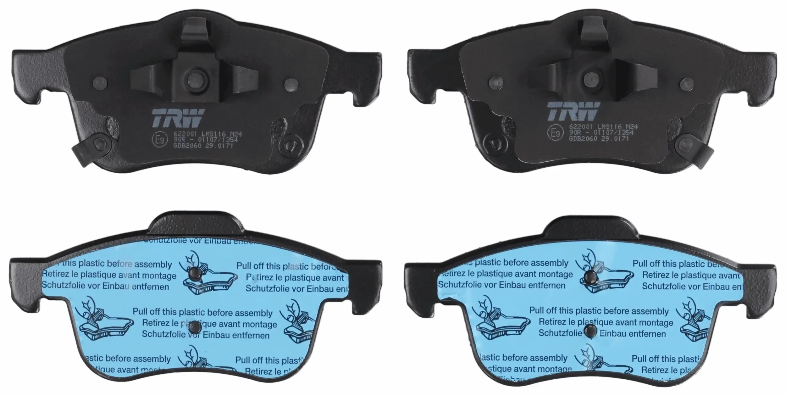 Bremsbelagsatz, Scheibenbremse Vorderachse TRW GDB2060