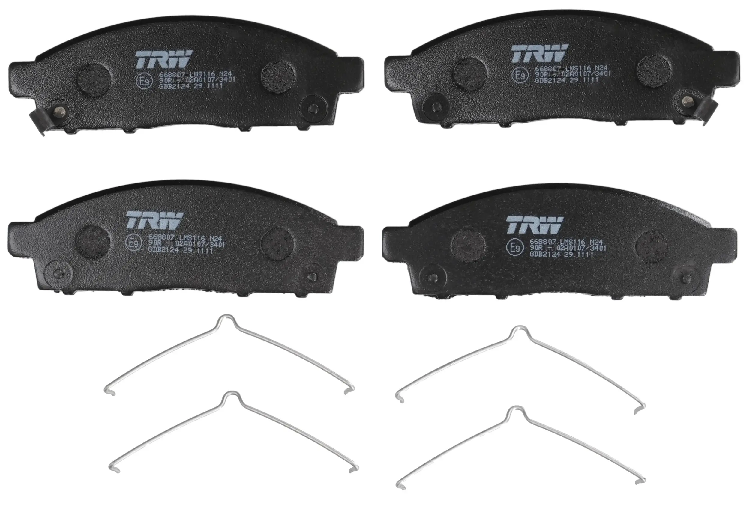 Bremsbelagsatz, Scheibenbremse Vorderachse TRW GDB2124