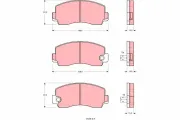 Bremsbelagsatz, Scheibenbremse Vorderachse TRW GDB212