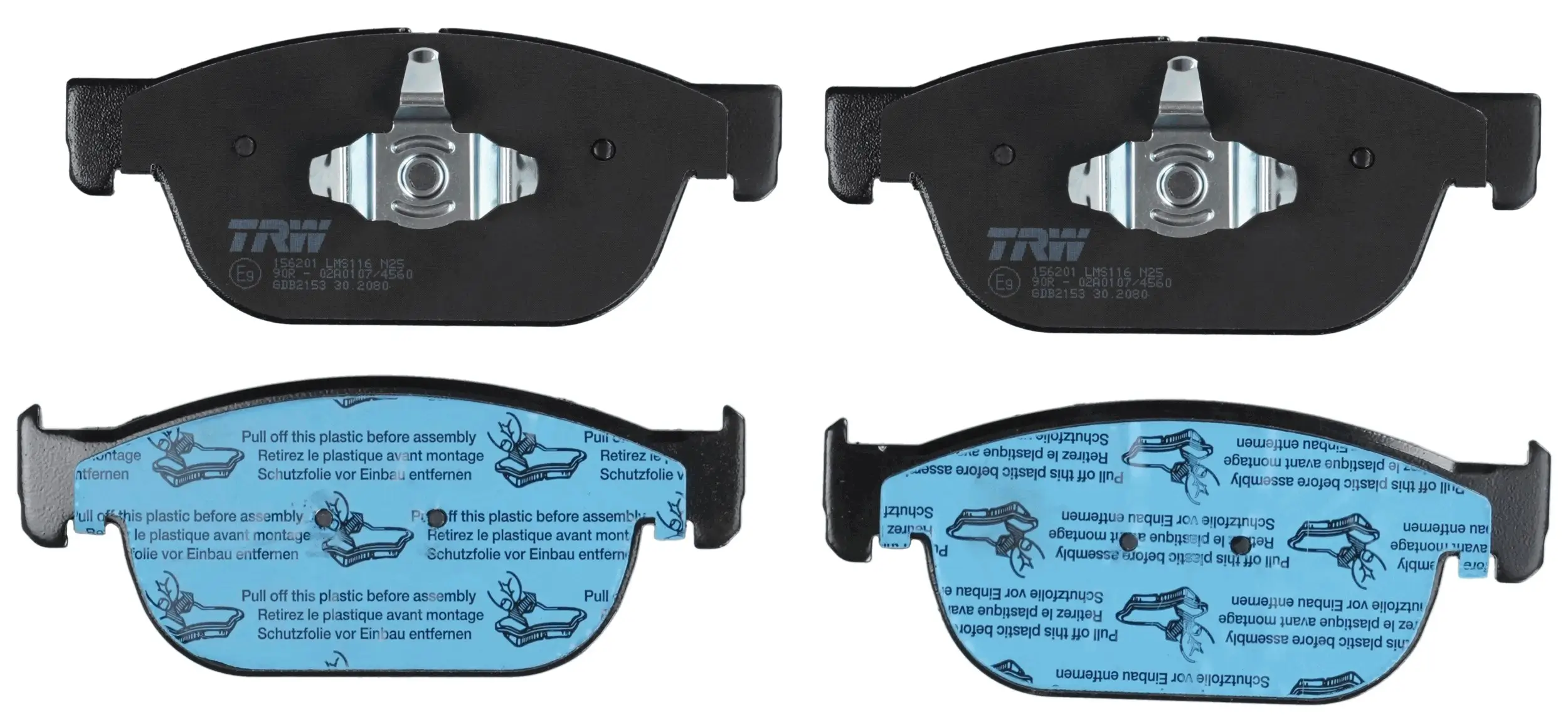 Bremsbelagsatz, Scheibenbremse Vorderachse TRW GDB2153