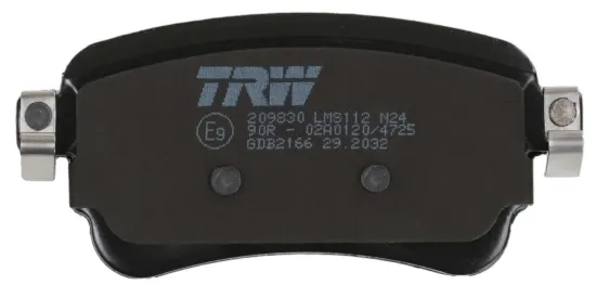 Bremsbelagsatz, Scheibenbremse Hinterachse TRW GDB2166 Bild Bremsbelagsatz, Scheibenbremse Hinterachse TRW GDB2166