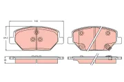 Bremsbelagsatz, Scheibenbremse Vorderachse TRW GDB2185