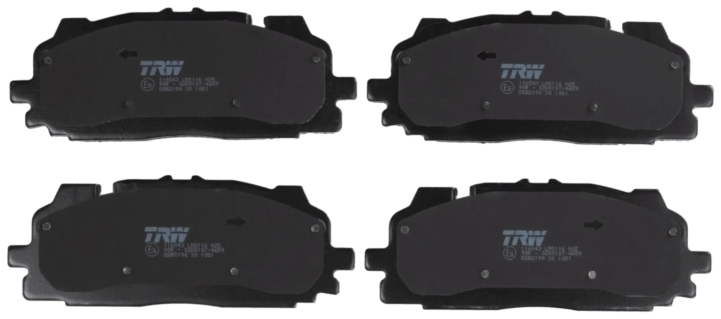 Bremsbelagsatz, Scheibenbremse Vorderachse TRW GDB2190