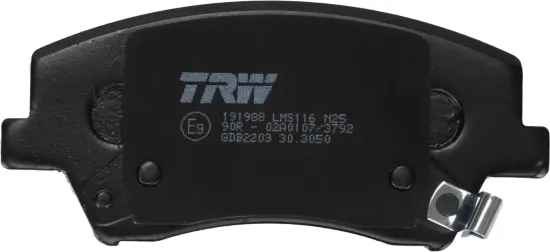 Bremsbelagsatz, Scheibenbremse Vorderachse TRW GDB2203 Bild Bremsbelagsatz, Scheibenbremse Vorderachse TRW GDB2203