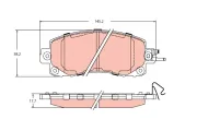 Bremsbelagsatz, Scheibenbremse TRW GDB2216