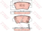 Bremsbelagsatz, Scheibenbremse Hinterachse TRW GDB2242
