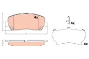 Bremsbelagsatz, Scheibenbremse Vorderachse TRW GDB2246