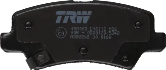Bremsbelagsatz, Scheibenbremse Hinterachse TRW GDB2248 Bild Bremsbelagsatz, Scheibenbremse Hinterachse TRW GDB2248