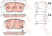 Bremsbelagsatz, Scheibenbremse Vorderachse TRW GDB2253