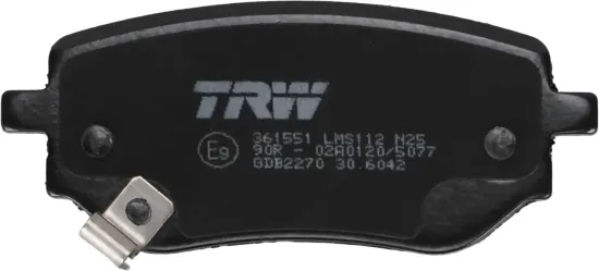 Bremsbelagsatz, Scheibenbremse Hinterachse TRW GDB2270 Bild Bremsbelagsatz, Scheibenbremse Hinterachse TRW GDB2270