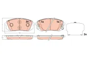 Bremsbelagsatz, Scheibenbremse Vorderachse TRW GDB2308