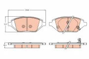 Bremsbelagsatz, Scheibenbremse TRW GDB2318