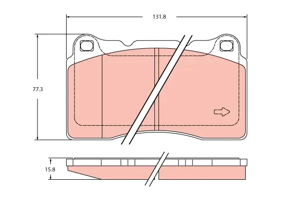 Bremsbelagsatz, Scheibenbremse TRW GDB2453