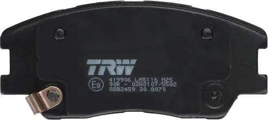 Bremsbelagsatz, Scheibenbremse Vorderachse TRW GDB2459 Bild Bremsbelagsatz, Scheibenbremse Vorderachse TRW GDB2459