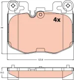Bremsbelagsatz, Scheibenbremse Vorderachse TRW GDB2526