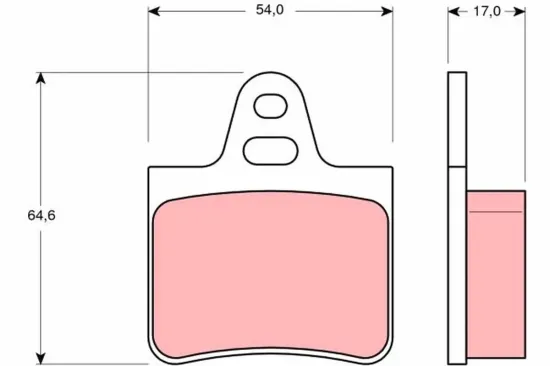 Bremsbelagsatz, Scheibenbremse Hinterachse TRW GDB263 Bild Bremsbelagsatz, Scheibenbremse Hinterachse TRW GDB263