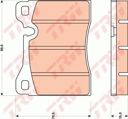 Bremsbelagsatz, Scheibenbremse TRW GDB270