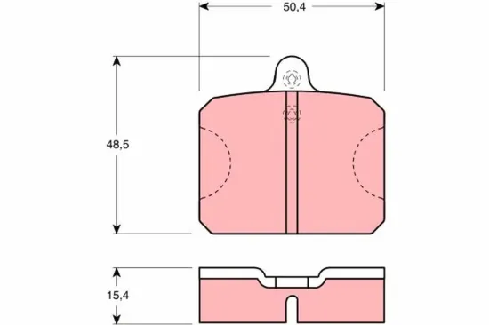 Bremsbelagsatz, Scheibenbremse Vorderachse TRW GDB300 Bild Bremsbelagsatz, Scheibenbremse Vorderachse TRW GDB300
