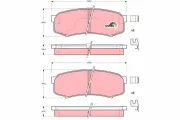 Bremsbelagsatz, Scheibenbremse Hinterachse TRW GDB3110