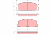 Bremsbelagsatz, Scheibenbremse Vorderachse TRW GDB3130