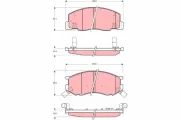 Bremsbelagsatz, Scheibenbremse Vorderachse TRW GDB3157
