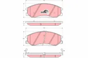 Bremsbelagsatz, Scheibenbremse TRW GDB3244