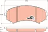 Bremsbelagsatz, Scheibenbremse Vorderachse TRW GDB3246 Bild Bremsbelagsatz, Scheibenbremse Vorderachse TRW GDB3246
