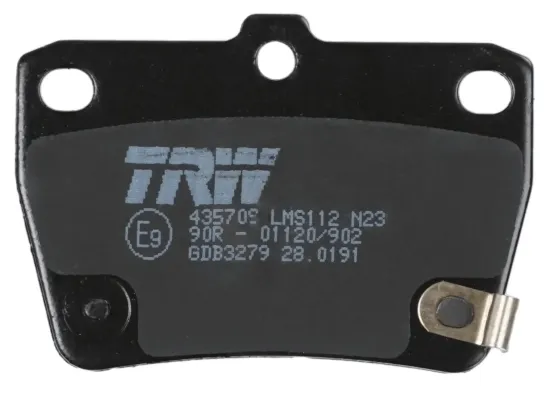 Bremsbelagsatz, Scheibenbremse Hinterachse TRW GDB3279 Bild Bremsbelagsatz, Scheibenbremse Hinterachse TRW GDB3279