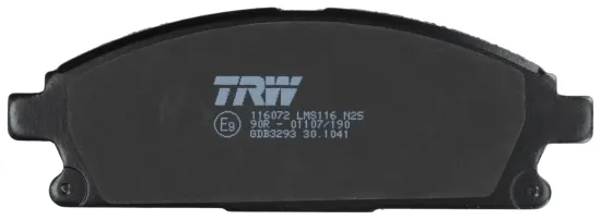 Bremsbelagsatz, Scheibenbremse Vorderachse TRW GDB3293 Bild Bremsbelagsatz, Scheibenbremse Vorderachse TRW GDB3293