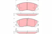 Bremsbelagsatz, Scheibenbremse Vorderachse TRW GDB3299