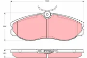 Bremsbelagsatz, Scheibenbremse Vorderachse TRW GDB3313