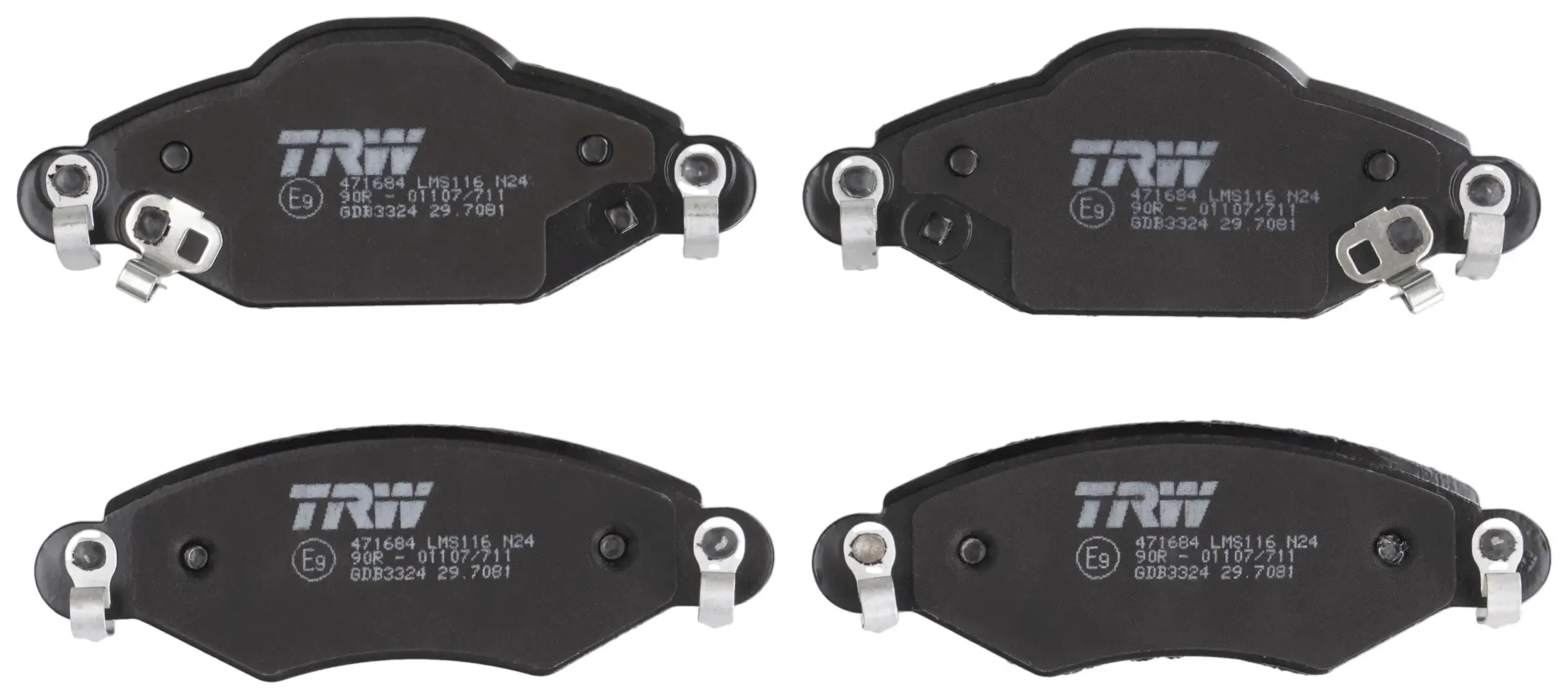 Bremsbelagsatz, Scheibenbremse Vorderachse TRW GDB3324