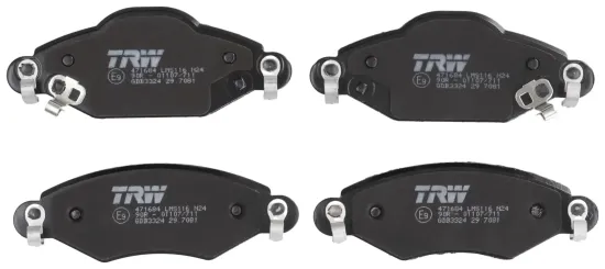 Bremsbelagsatz, Scheibenbremse Vorderachse TRW GDB3324 Bild Bremsbelagsatz, Scheibenbremse Vorderachse TRW GDB3324