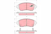 Bremsbelagsatz, Scheibenbremse Vorderachse TRW GDB3333