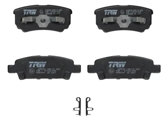 Bremsbelagsatz, Scheibenbremse Hinterachse TRW GDB3341 Bild Bremsbelagsatz, Scheibenbremse Hinterachse TRW GDB3341