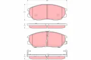 Bremsbelagsatz, Scheibenbremse Vorderachse TRW GDB3360